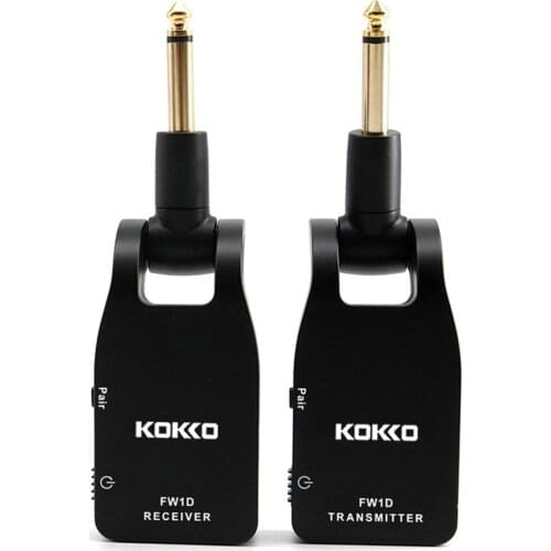 KOKKO 2.4Ghz Guitar Wireless Audio Transmitter Connection Receiver System 280 Degrees Roating Head 24Bit/48KHZ Transmission FW1D