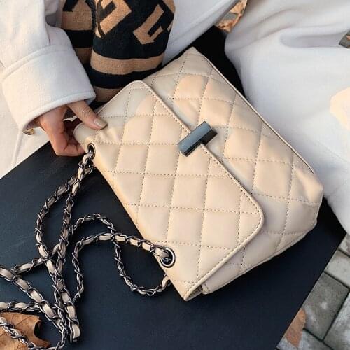 Classic Designer PU Leather Luxury Crossbody Bag New Small Womens Handbags Purses Chain Trending Shoulder Cross Body Bags