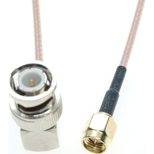 BNC Male Right Angle RA 90 Degree To SMA Male Connector RF Coaxial Cable RG316 Jumper Pigtail FPV