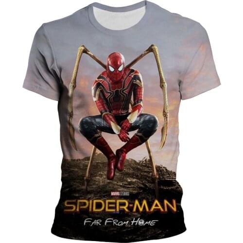 Marvel Men Clothes 2021 New Mens Summer Spiderman 3D Print Short Sleeve T-shirt 3D Print T Shirt Casual Men/Women T Shirts Tops
