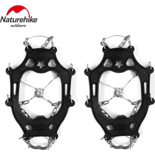 Naturehike 8 Teeth 21 teeth Non-slip Claws Ice Crampons Stainless Steel Gripper Ski Snow Cleats Hiking Climbing Shoes Cover