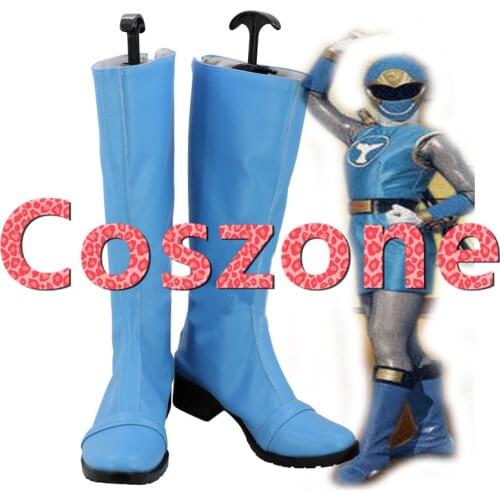 Ninpuu Sentai Hurricaneger Nanami Cosplay Water Ninja Hurricane Blue Cosplay Shoes Boots Halloween Cosplay Costume Accessories
