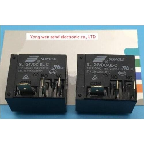 NEW SLI-24VDC-SL-C SLI-24VDC-SL SLI-24VDC SLI24VDCSLC SLI24VDC SLI 24VDC DC24V 24V SONGLE DIP5 relay Free shipping