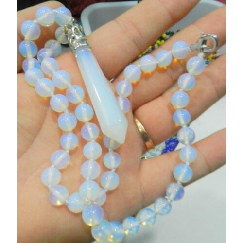 Ddh003808 Healing Chakra Reiki Opal Opalite jade Pendant Necklace 18 28% Discount