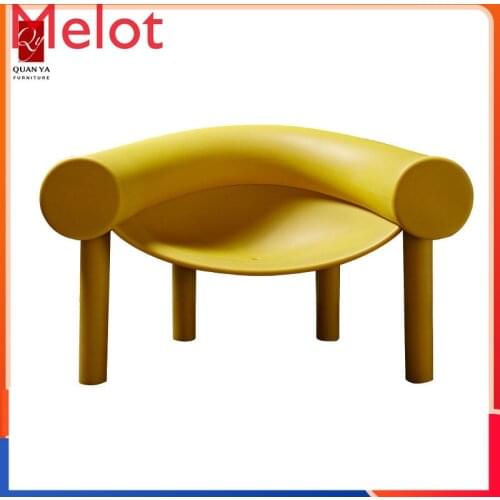 Plastic Leisure Chair Nordic Living Room Backrest Sofa Chair Designer Furniture Model Room Single Seat Chair