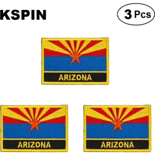 U.S.A Arizona Rectangular Shape Flag patches embroidered flag patches national flag patches for clothing DIY Decoration