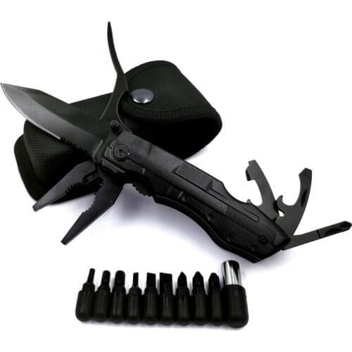 Outdoor folding knife multifunctional tactical knife survival knife portable keychain camping kit tool