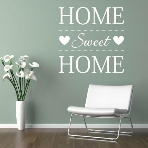 Family Love Hearts Wall Sticker Living Room Home Sweet Home Vinyl Wall Decal Bedroom Romantic Home Decor Nursery Decoration W012