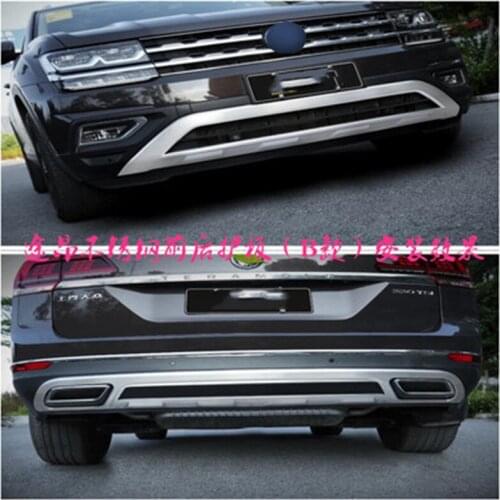 High quality stainless steel Front+Rear bumper cover trim Fenders for Teramont/Atlas 2017 2018 Car Styling