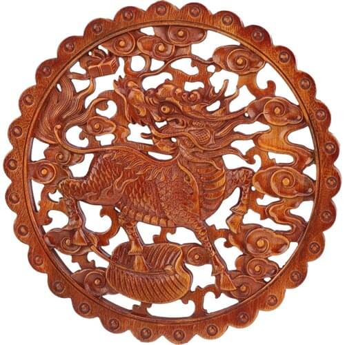 VZLX Wood Carved Applique Frame Corner Onlay Unpainted Furniture Home Door Decor Decoration Accessories Unicorn