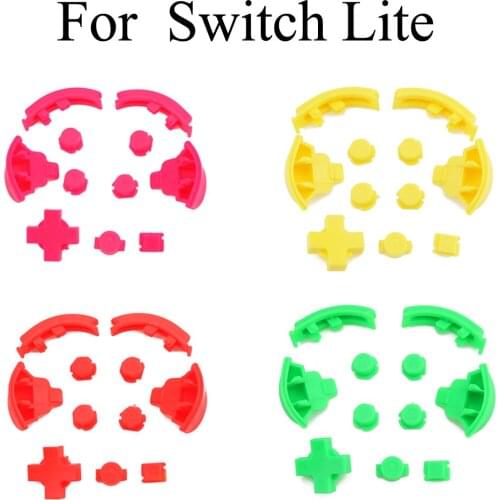YuXi DIY Colorful ABXY D Pad Keys Buttons for Nintendo Switch Lite Controller L R ZL ZR Trigger Button red black