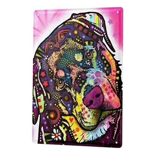 Tin Sign Decor Plaques Animal Shelter Labrador