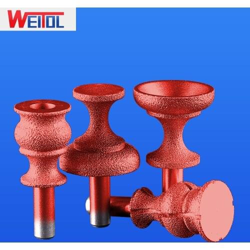 WeiTol 1pcs diamond emery Multi-arc router bits 12.7 mm shank diameter milling cutter granite carving tools for marble