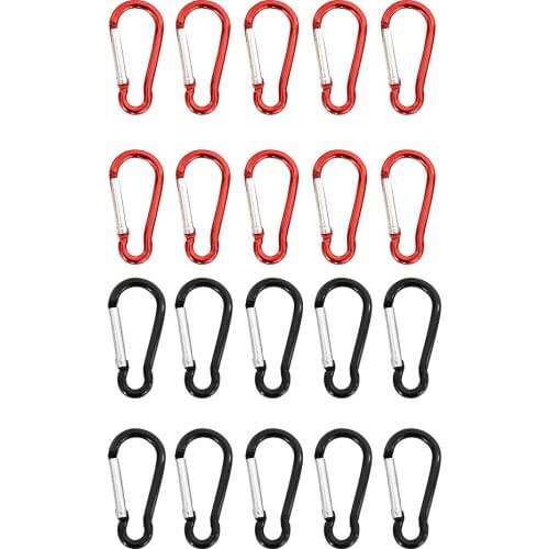 10Pcs/Lot Outdoor Carabiner Multi-function Aluminum Alloy Pocket Keychain Clip Hook Buckle Keychain for Camping Hiking Backpack
