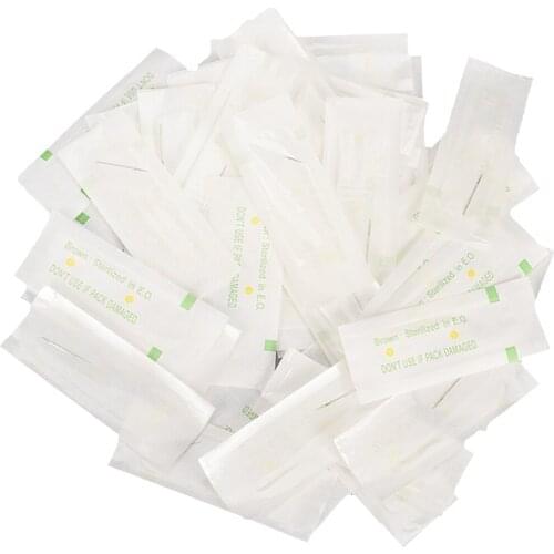 100Pcs 2R Disposable Round Needles for Eyebrow Tattoo Semi Permanent Makeup