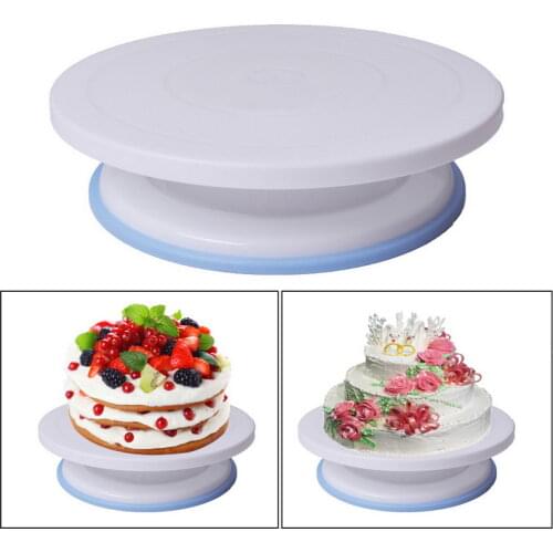 28cm Plastic Cake Turntable Rotating Anti-skid Round Cake Stand Kitchen DIY Pan Baking Tool Cake Decoration Accessories