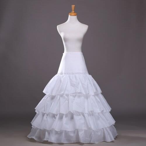 4 Hoops 4-Layer Lotus Leaf Skirt Petticoat Crinoline Slip Underskirt For Wedding Dress Bridal Gown In Stock Hot Sell