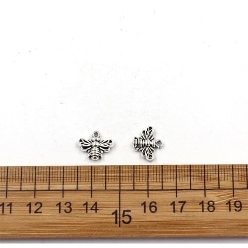 5pcs/lot 13x11mm DIY Insect Pendant For Jewelry Making Antique Silver Insect Pendants Charm Pendant