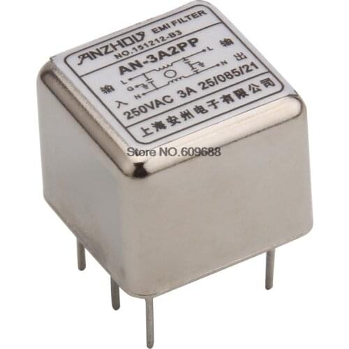 AN-3A2PP 1A 3A 6A plug pin mains power filter PCB board filter inductor Connector