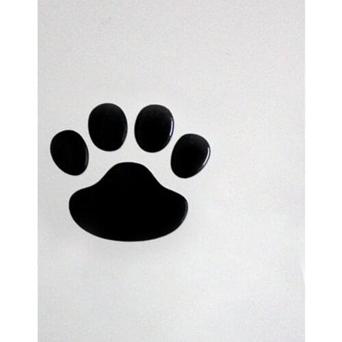 Car Sticker 3D Dog Bear Footprints Chrome Badge Emblem Car Sticker Decal