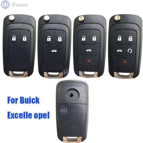 Remote Car Key Shell 2 / 3 /4 /5 Buttons +1 Button Flip Folding for Buick Opel Excelle XT GT New Regal Lacrosse Regal Verano