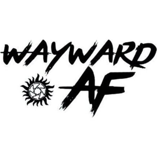Black/Sliver Wayward AF Vinyl Car Body Sticker Car Window Windshield Decal Glass Body Decoration S709