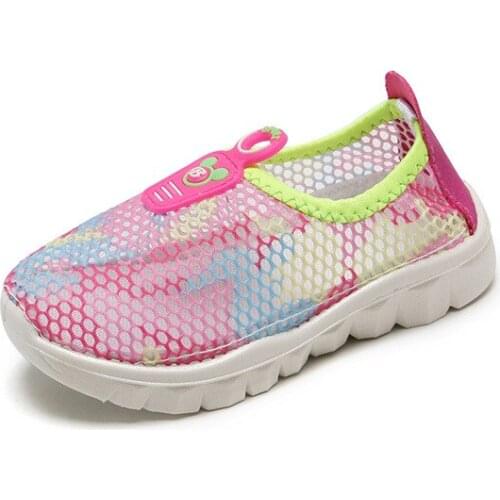 Children Shoes Sport Breathable Girl Boy Sneakers Summer Sandals Mesh Kids Casual Flat Soft Running Loafers Slip On Comfortable