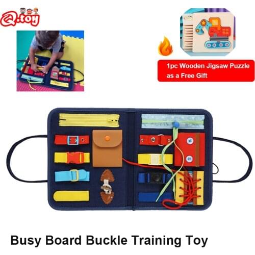 Busy Board Montessori Toys for Toddlers Sensory Toys Preschool Activities Educational Travel Toy Learning Basic Dress Skills