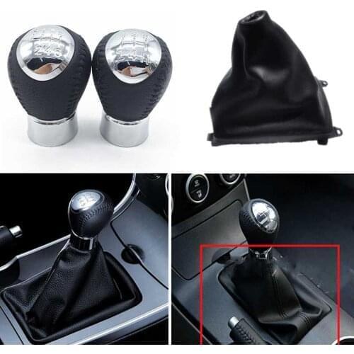 Car Gear Shift Knob Lever Shifter Stick Head Gaiter Boot Cover Case For Mazda 6 M6 2002 2003 2004 2005 2006 2007 Interior Parts