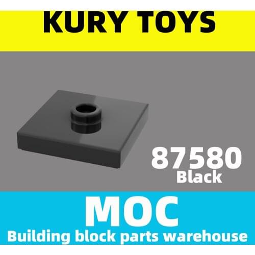 Kury Toys DIY MOC For 87580 100pcs Building block parts For Plate, Modified 2 x 2 with Groove and 1 Stud in Center (Jumper)