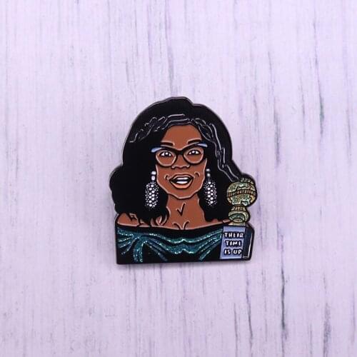 Oprah Winfrey Glitter Enamel Pin