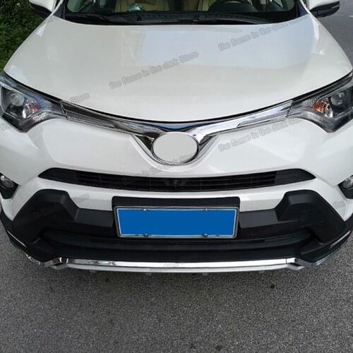 Car Front Grill Logo Cover Panel Head Grille Decoration Styling for Toyota Rav4 2016 2017 2018 2019 Xa40 Exterior Accessories