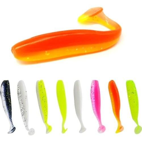 Silicone Soft Lures Piece Artificial Tackle Bait 9cm 4.5g Goods For Fishing Sea Fishing Pva Swimbait Wobblers
