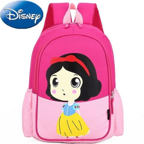Disney Snow White Backpack Pink Large Capacity Woman Shoulder Bag Boy Schoolbag Student Waterproof Girl Handbag Lady Hobos