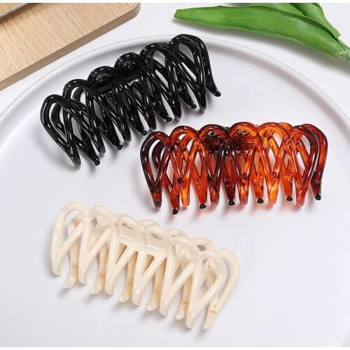 1PC 2021 Spring Summer Korea Ins Hair Clip Headdress Hair Clip Female Back Head Acrylic Clip Large Shark Clip Bath Hair Clip