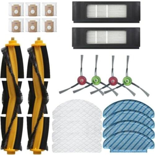 2 X Main Brushes 4 X Rags 2 X Filters 4 X Brushes Side For ECOVACS DEEBOT OZMO T8 AIVI T8 MAX Robot Vacuum