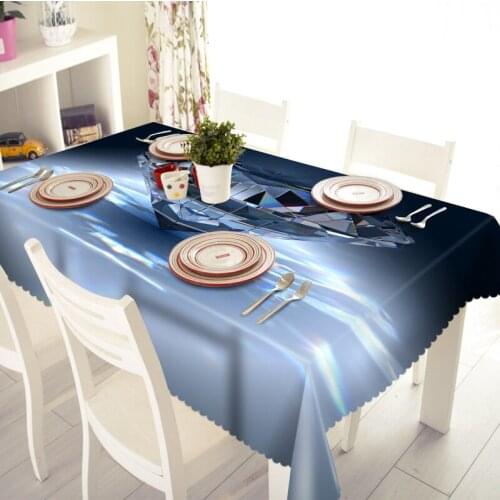 3D Tablecloth Beautiful Diamond Pattern Tarpaulin Padded Rectangular Wedding Outdoor Banquet Decoration Table Cloth Home Textile