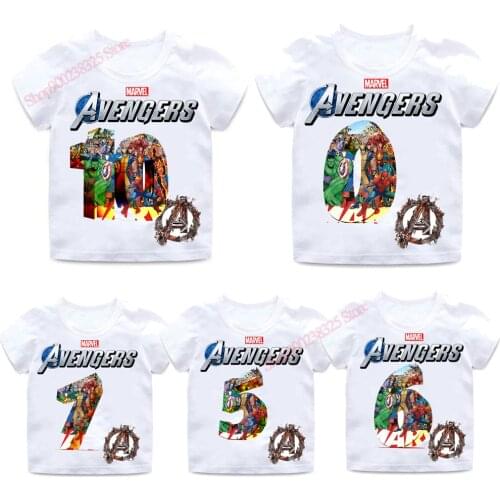 Marvel Printed avengers T Shirts Children Anime Tops Tee Shirt Fashion Clothing Kid Boys Girl Round Neck Tshirt Clothes T Shirt