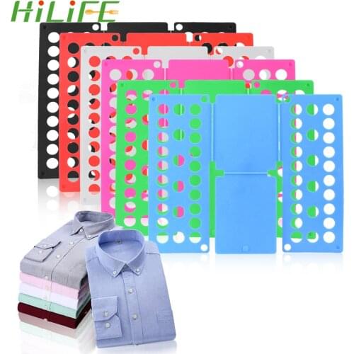HILIFE T Shirts Jumpers Organizer Fold Save Time Clothes Holder Quick Clothes Folding Board Adult Kids Magic Clothes Folder