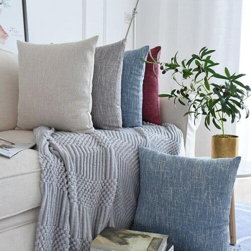Cotton Linen Cushion Cases 45x45cm Sofa Decoration Pillow Covers Home Decor Sofa Waist Cojines Throw Pillow Covers Case Almofada