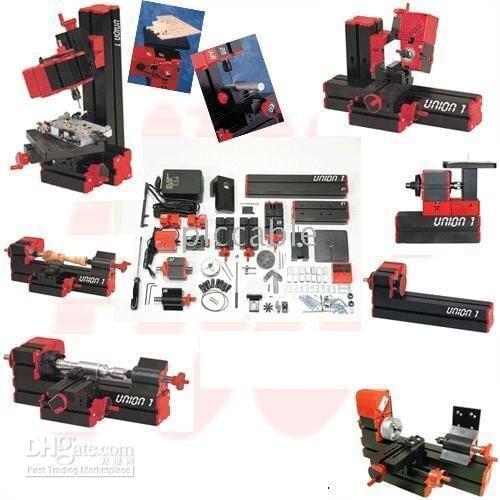 6 in 1 Motorized Mini Tool System,Mini CNC machine Metal lathe,Jig-saw,Grinder,Driller,Milling
