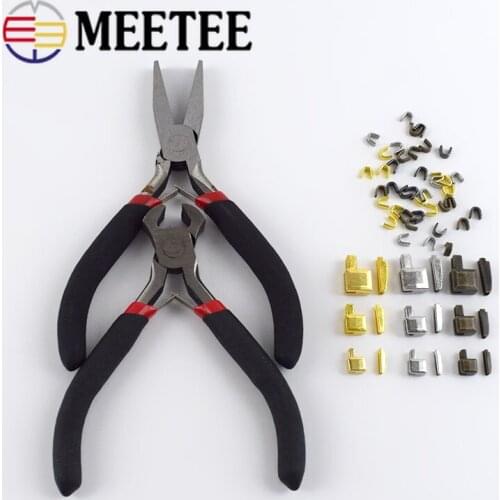 Meetee 1set 3# 5# 8# Nylon Resin Metal Zipper Stopper Open-end Zipper Slider Socket Repair Insert Box Set Tool Replacement Kits