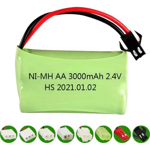 2.4V 3000mAh NI-MH Battery For RC Electric Toy Electric Tool RC toys cars boat gun accessories 2.4V NiMH AA Battery Pack M model