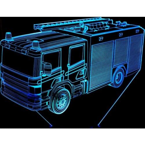 The New Fire 3d Lamp Colorful Touch Usb Led Vision Nightlight Gifts Atmosphere Remote Touch switch Led Night Light