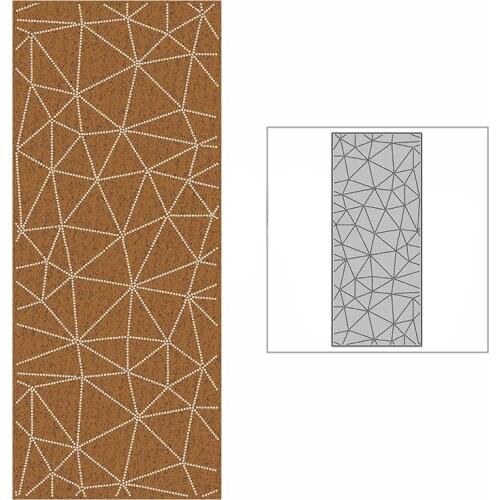 New DIY Slim Dotted Polygon Ice Cube Background Plate Craft Embossing 2021 Metal Cutting Dies for Scrapbooking Album Card Making