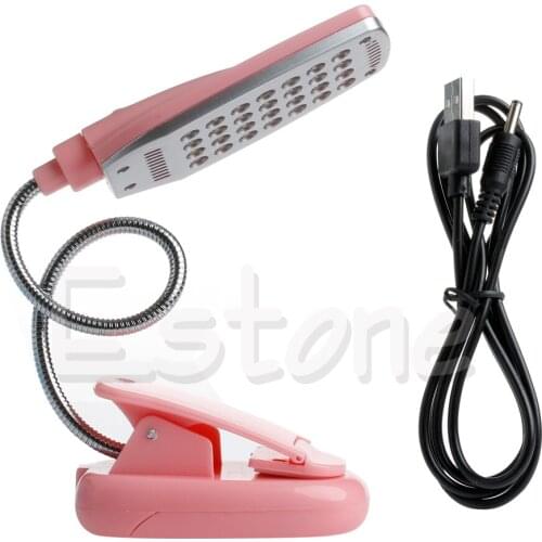 New Flexible USB 28 LED Light Clip On Bed Table Desk Lamp Reading light 62KD
