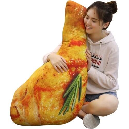 3D Oversized Plush Home Pillow 55 cm 70 cm 90 cm New Short Plush Simulation Chicken Leg Pillow Home Decoration Birthday Gift Toy