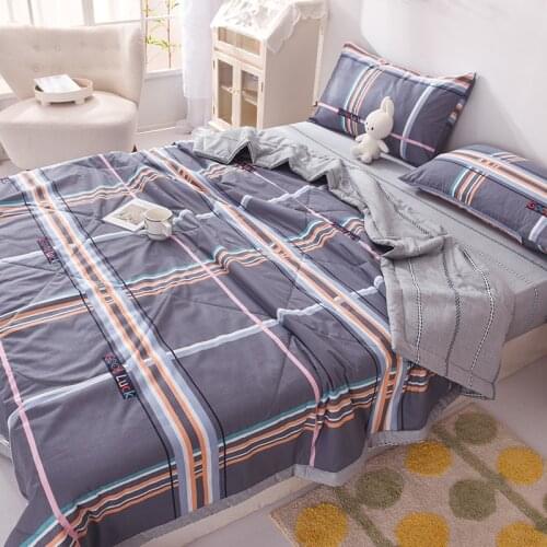 Bedding Summer Quilted Blanket Thin Comforter Bedspread for Double Bed Air Condition Quilt for Student Car Kids Adult Bed Cover