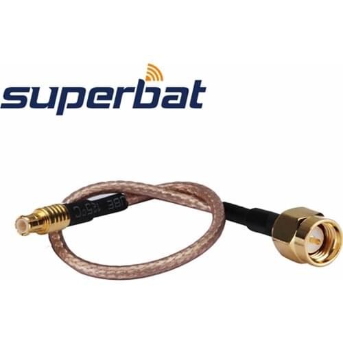 Superbat MCX Straight Plug to SMA Straight Male Cable RG316 20cm for Wireless