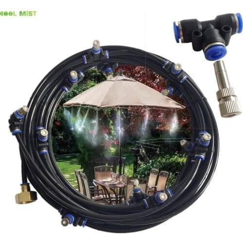 S249 Free Shipping Fog Mist System China Supplier Air Conditioner Work Pressure 4-5Bar Water Spray 10M Cooling System Nebulizer